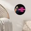 Man - Tekst - Neon Wandcirkel behangsticker klein -sfeer4