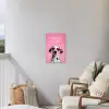 Hartjes - Hond - Valentijn - Roze Tuinposter op houten frame 2 cm dik klein -sfeer1