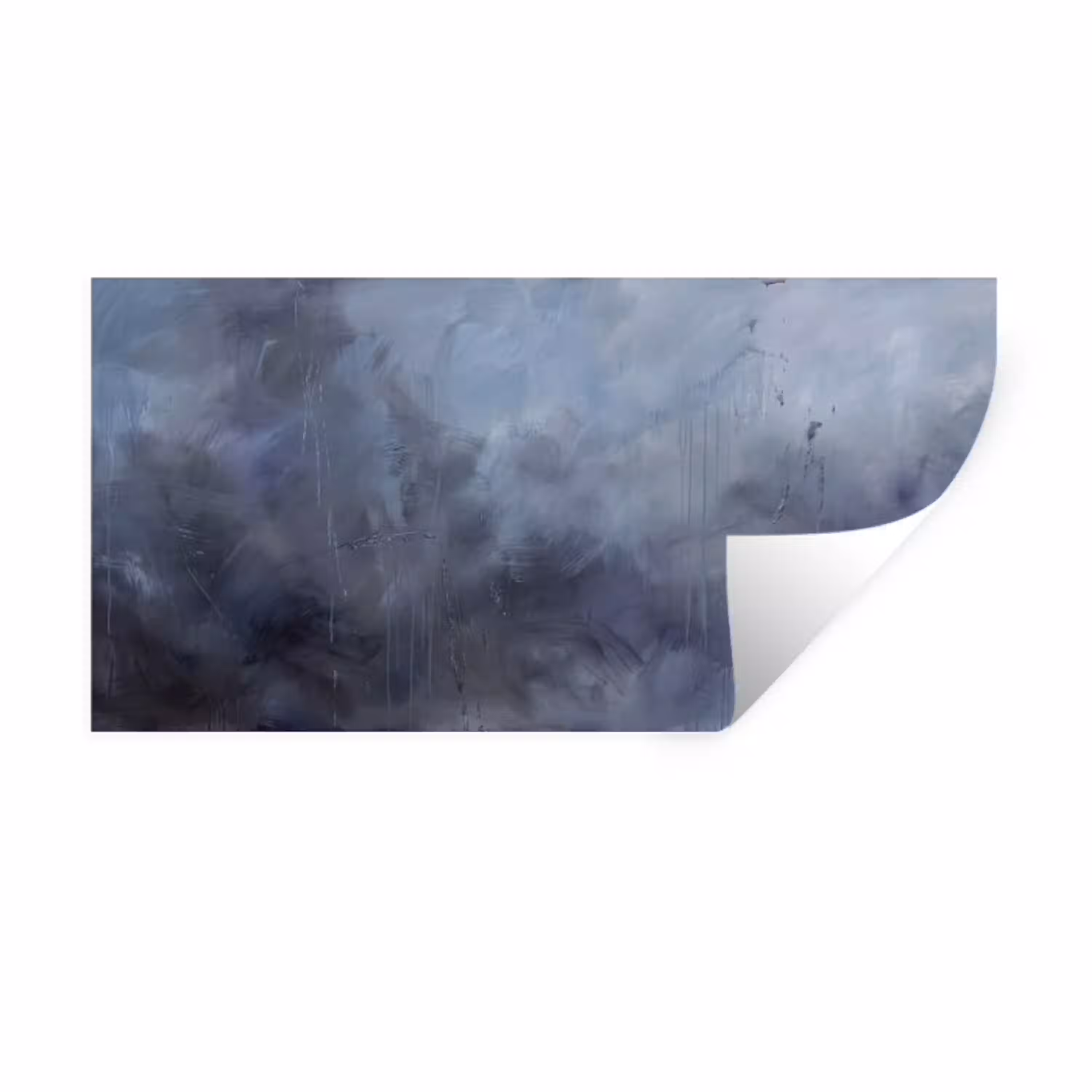 Abstract - Kwaststreken - Modern - Kunst - Grijs Muursticker klein -3d