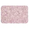 Kronkelende lijn - Magenta - Crème Badmat klein 997 -3d