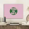 This is art - Tekst - Cirkel - Groen PET vilt klein -sfeer1
