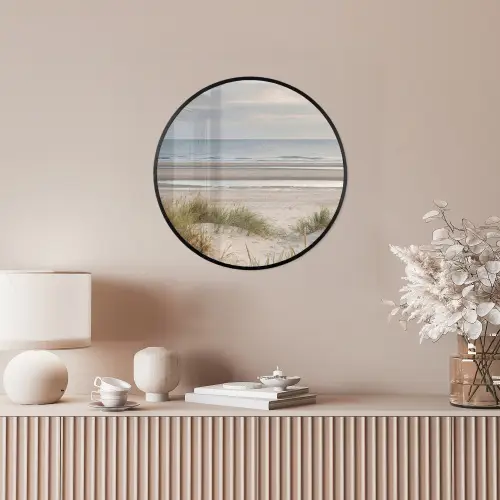 Zandstrand - Bewolkt - Duinen Fotolijst rond zonder passe partout klein -sfeer3