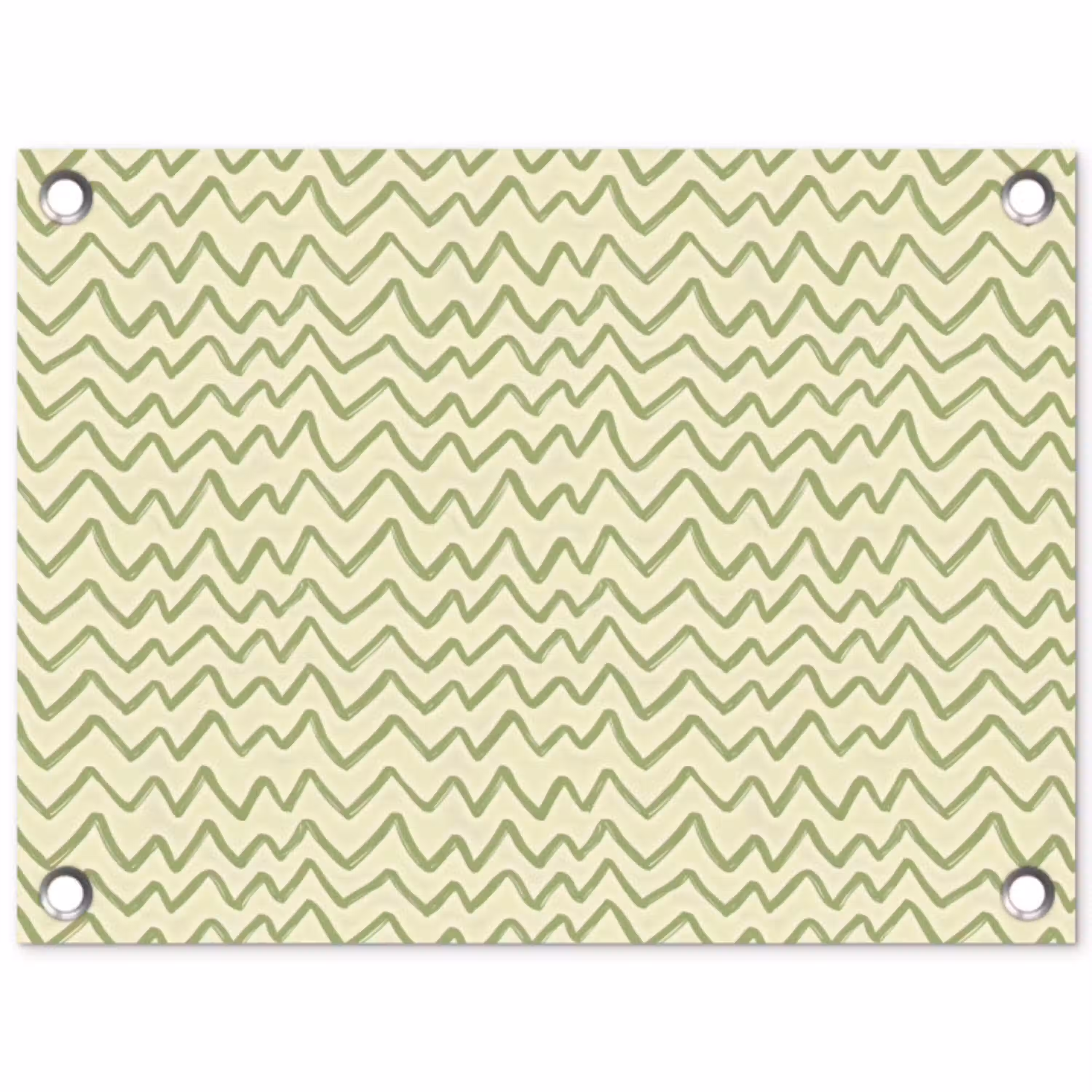 Saliegroen - Zigzag - Handgetekend - Patroon tuinposter los doek klein 239 -3d