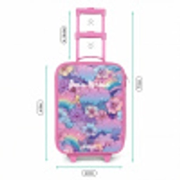 Illustratie van wolken, regenbogen en bloemen Kinderkoffer - Roze klein -productfoto_formaten
