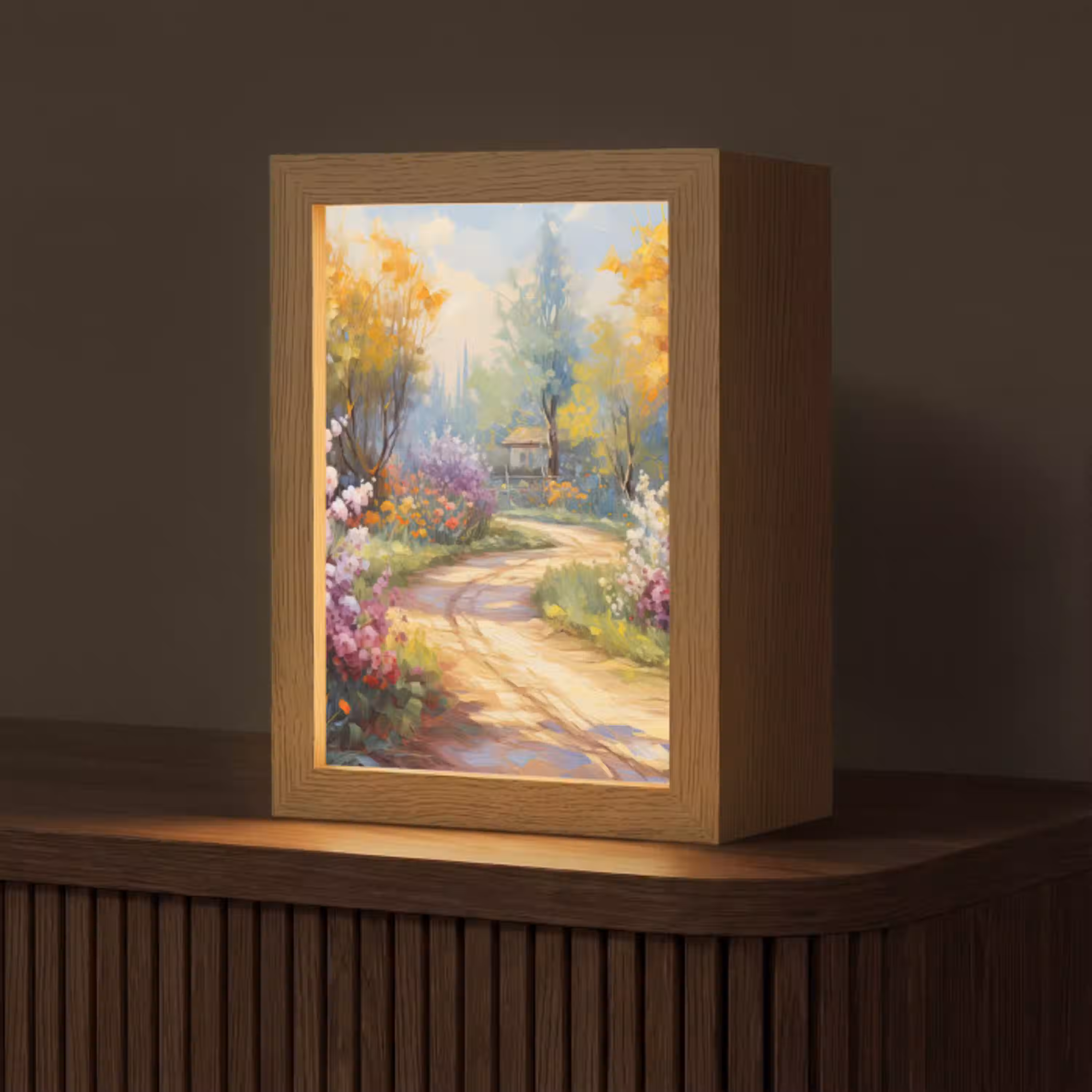 Bloemen - Bomen - Kunst - Watercolor Light Box met kabel (Tafellamp) klein -z3d_website