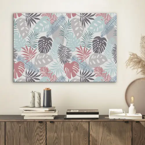 Bladeren - Tropical - Pastel - Jungle PET vilt middel -sfeer1