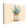 Coffee - Blik - Minimalistisch - Bloemen canvas 2cm klein -z3d