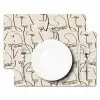 Beige - Gezicht - Lijnen - Bruin Placemat vinyl groot 368 -zzsfeer2_Kitchenyeah-website
