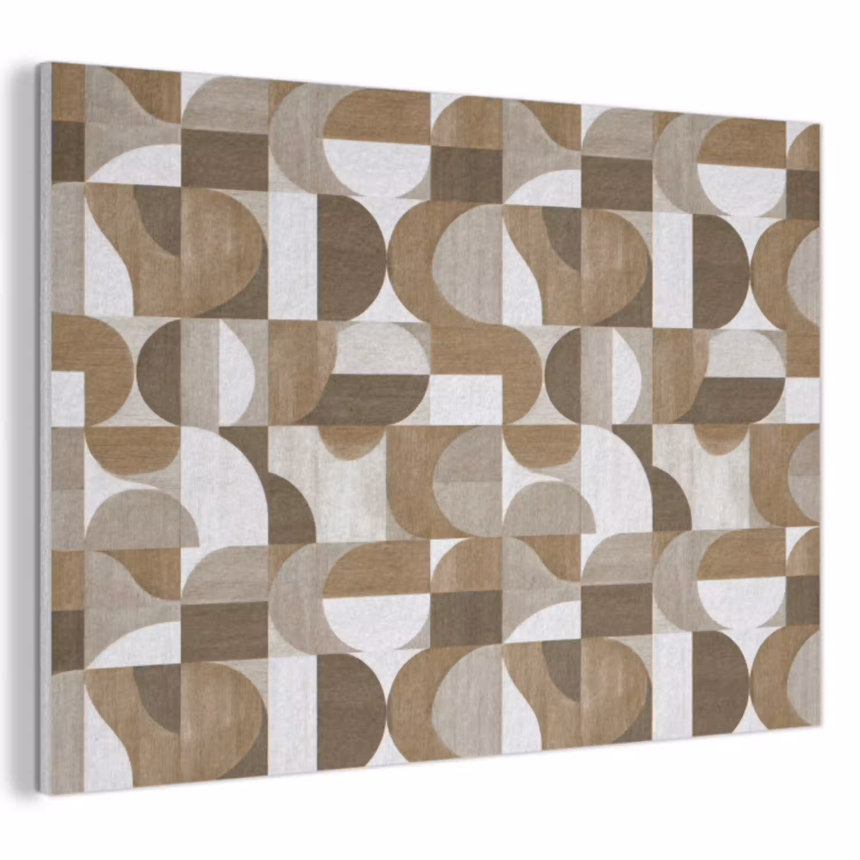 Abstract - Retro - Bruin PET vilt klein 837 -3d