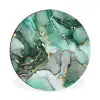 Goud - Marmer - Groen - Luxe - Marmerlook - Grijs Wandcirkel aluminium klein -3d