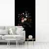 Bloemstuk - Vaas - Zwart fotobehang vinyl groot -woonkamer