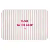 Focus on the good - Strepen - Roze - Smiley Badmat klein -3d