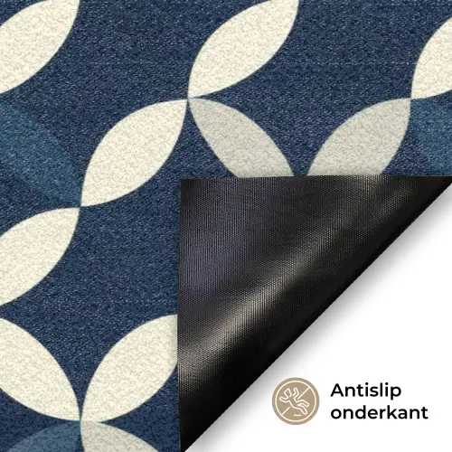 Abstract - Patroon - Blauw Deurmat klein 898 -antislip_NL