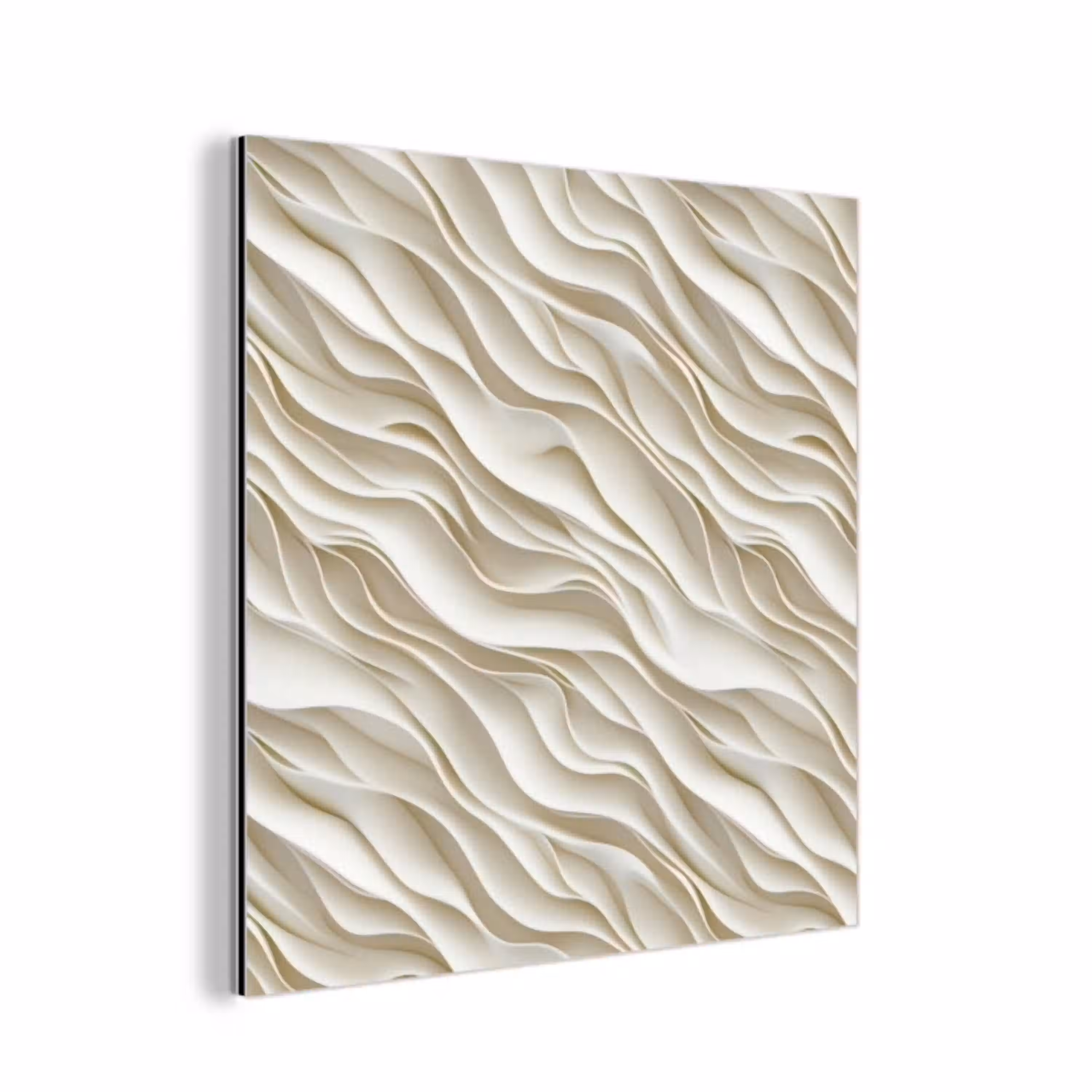 Golven - Wit - Minimalistisch aluminium wit klein 46 -3d