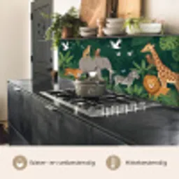 Tropisch - Jungle -  Groen keuken achterwand 2 middel -usp_NL