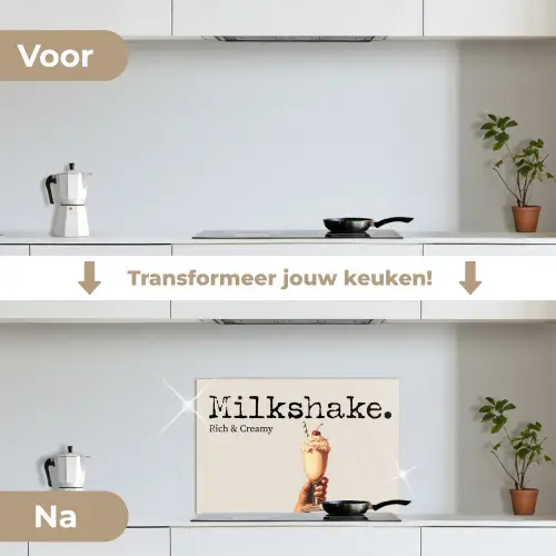 Milkshake - Kers - Rietje keuken achterwand spatscherm klein -voor_na_NL
