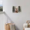Winter - Bos - Rendier - Donker tuinposter los doek klein -sfeer8