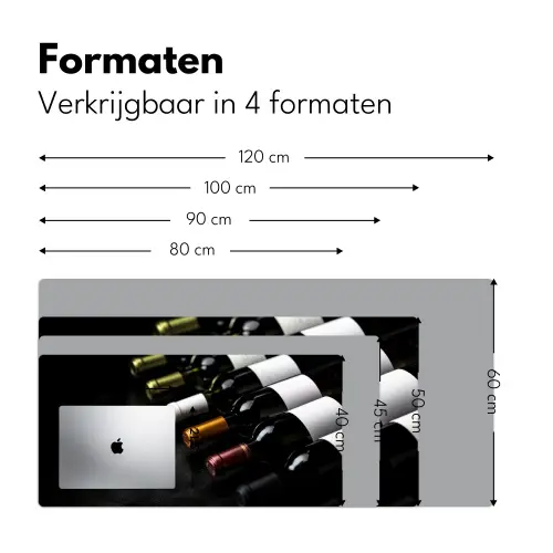 Wijn - Flessen - Variatie - Smaken Muismat XXL klein -sfeer5