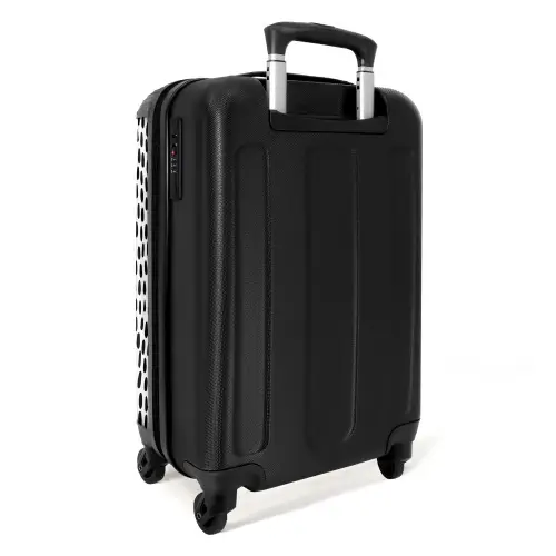 Ovale stippen op witte achtergrond NBS - Handbagage koffer - Kinderen Unisex middel -achterkant