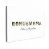 Bonusmama - Lettercollage Tuinposter op houten frame 2 cm dik klein -3d