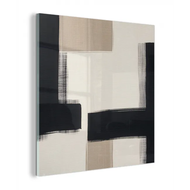 Zwart - Abstract - Japandi plexiglas 5mm klein -z3d