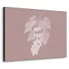 Tros - Druiven - Illustratie - Bladeren Textielframe zwart klein -3d