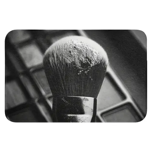 Make-up borstel - Vintage - Zwart wit Badmat klein -3d