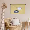 Theepot - Kopje - Beige - Illustratie Wandkleed katoen klein -wsfeer5_kind