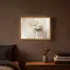 Bloem - Beige - Verf - Schaduw Light Box met batterij (Wandlamp) middel -sfeer4