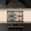 Doorkijk - Landschap - Bergen - Uitzicht - Raam keuken achterwand spatscherm klein -sfeer1