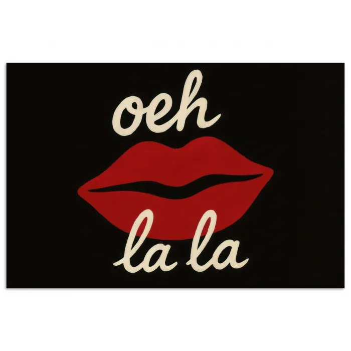 Lip - Rood - Quote poster papier klein -3d