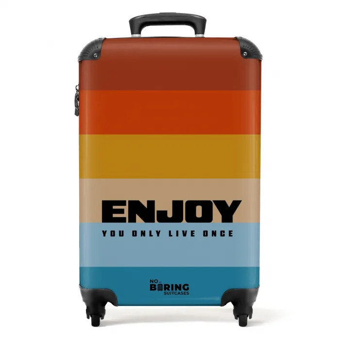 Quotes - Enjoy donker NBS - Handbagage koffer - Kinderen Unisex middel -productfoto_recht