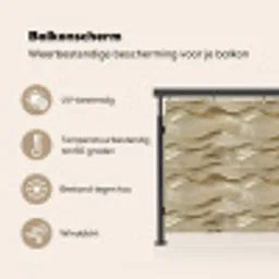 Golven - Patroon - Goud Balkonbeschermer Duitsland klein 596 -specs_NL