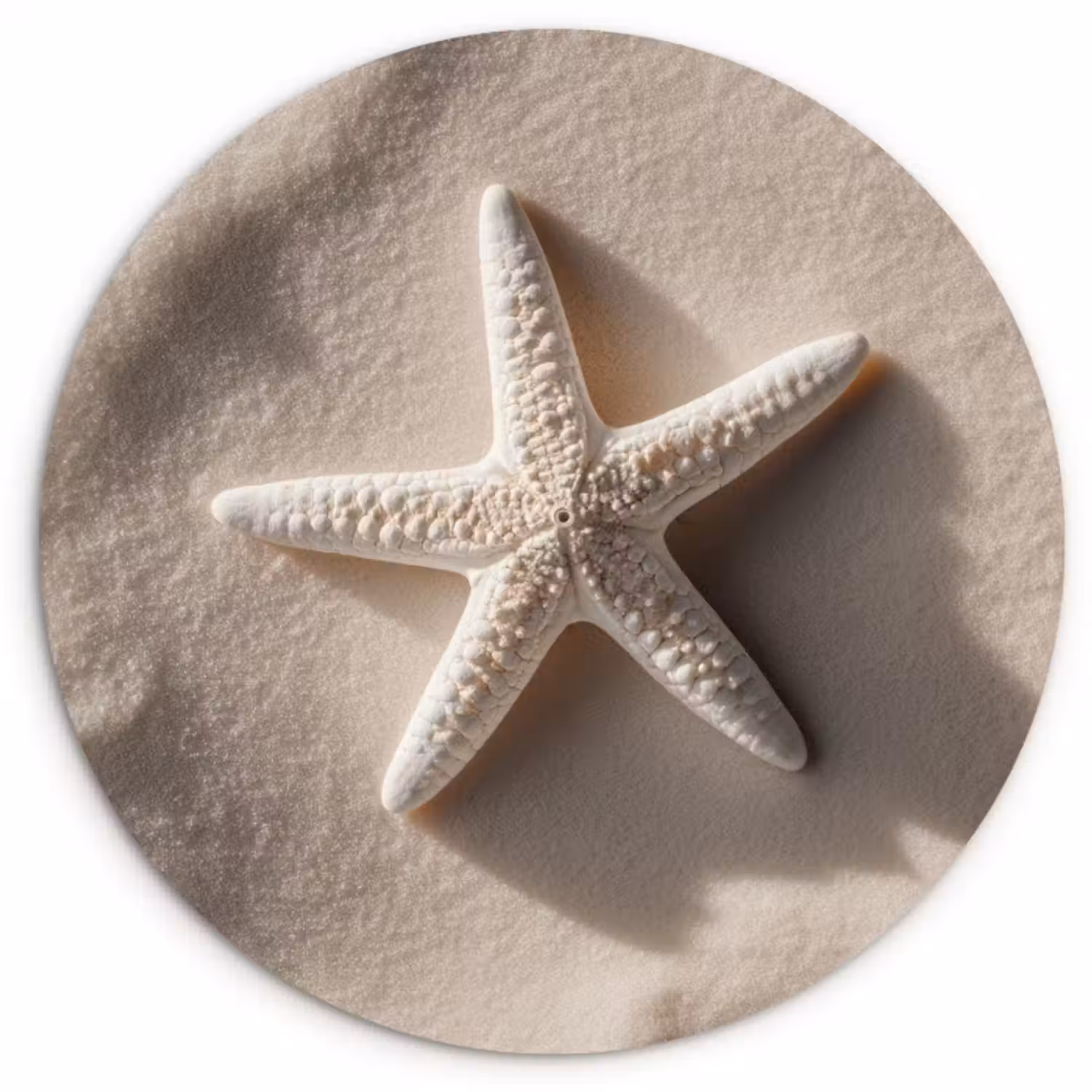 Muurcirkel - Strand - Zeester - Zand - Beige