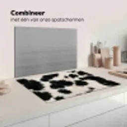 Bont - Textuur - Zwart - Wit Inductie beschermer vinyl 3mm klein -wsfeer7_website