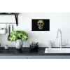 Penseelstreken - Schedel - Kleurrijk - Abstract Muursticker klein -keuken