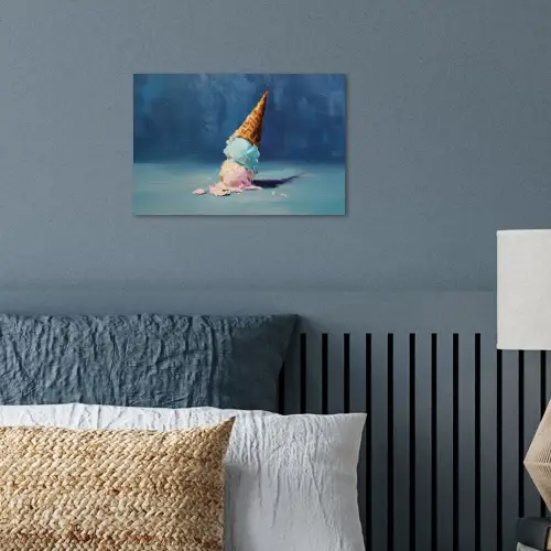 Ijshoorn - Bolletjes - Smelt - Roze poster papier klein -sfeer2