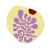 Koraal - Cirkel - Abstract - Geel Wandcirkel Organisch Forex 3mm klein -3d