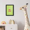 Grl pwr - Groen - Rood - 3D fotolijst zwart zonder passe partout klein -usfeer4_kinderkamer
