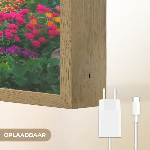 Park - Bloemen - Tuin Light Box met batterij (Wandlamp) middel -USP_websiteoplaadbaarNL
