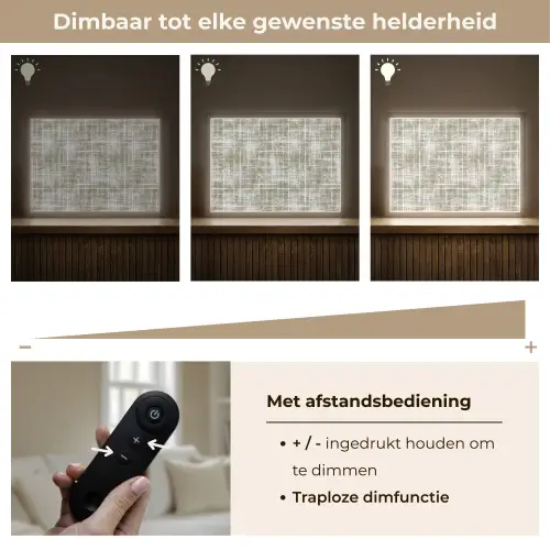 Linnen - Patroon - Groen Light Box met batterij (Wandlamp) middel 907 -USP_dimbaarNL