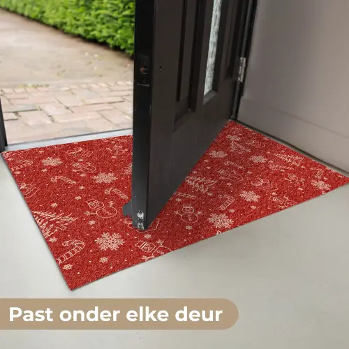 Illustratie - Kerstsymbolen - Rood Deurmat klein 898 -USP_NL