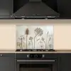 Bloemen - Waterverf - Stilleven - Bruin - Vintage keuken achterwand spatscherm klein -sfeer1
