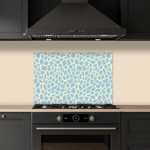 Giraf - Modern - Blauw keuken achterwand spatscherm klein 900 -sfeer1