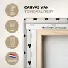 Vet - Liefde - Wit - Zwart canvas 2cm xxl 828 -sfeer2