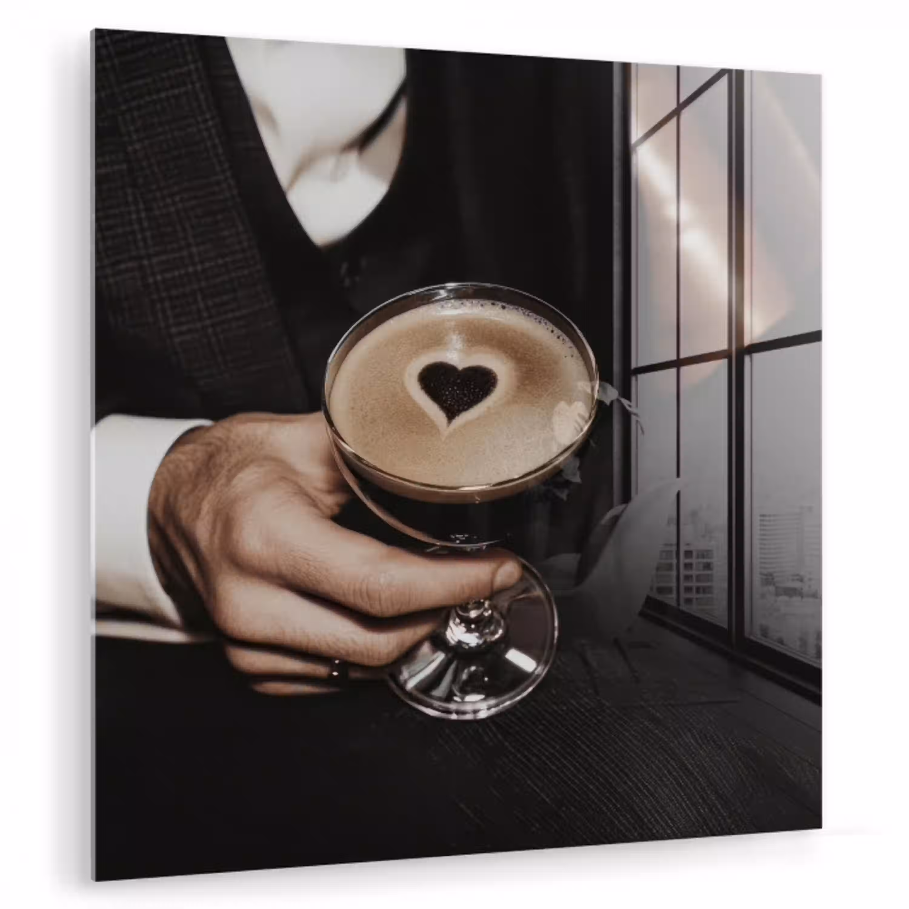 Hartje - Cocktail - Espresso Martini - Hand plexiglas 5mm klein -zzzproduct_nieuw