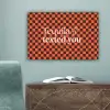 Tequila texted you - Glas - Vierkanten - Oranje canvas 2cm klein -sfeer4