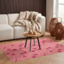 Weidebloemen - Romantisch - Roze Vloerkleed Rechthoek klein 1091 -atmosphere_sfeer2_global