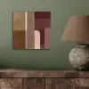Vlakken - Abstract - Bordeaux - Lijnen aluminium wit klein -sfeer2