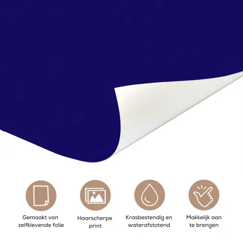 Blauw - Rood - Yes fun - 3D deurposter klein -closeup_NL